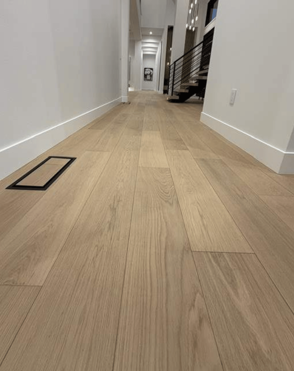 Installed laminate flooring in home