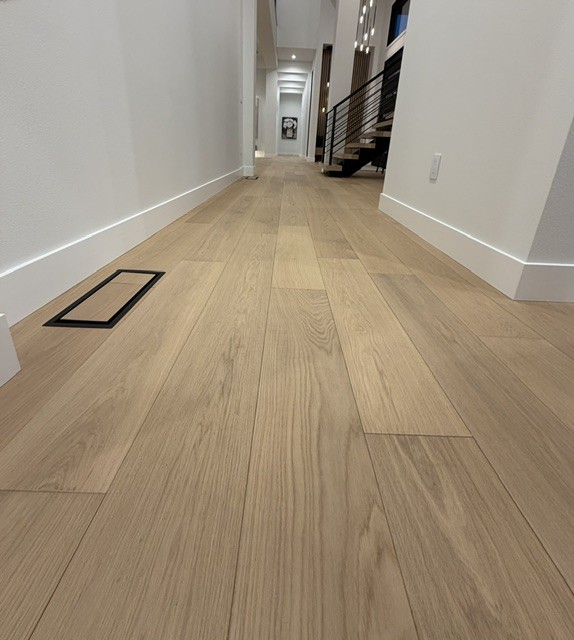 hallway with wood floors