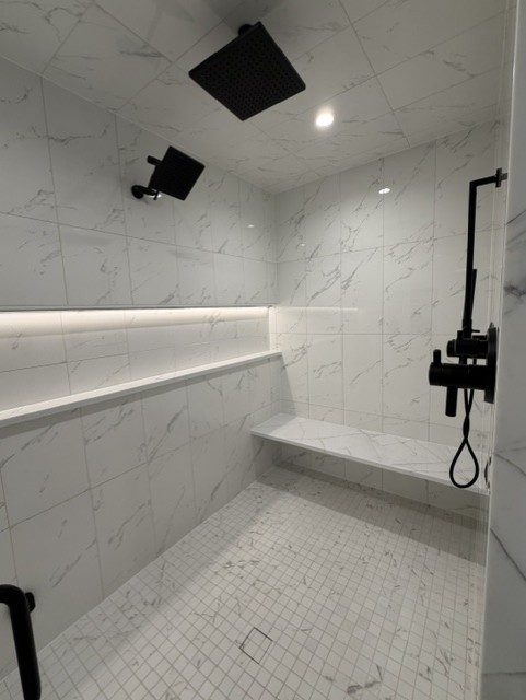 shower tile installation